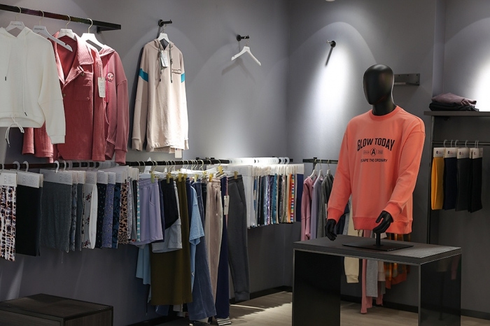 Clothing fabrics showroom